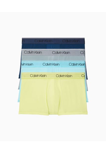 Ropa Interior Pack De 4 Boxers De Microfibra Azul Calvin Klein