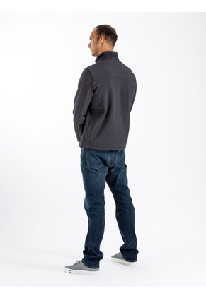 Chaqueta Gris Rompeviento Suave Con Cremallera Calvin Klein