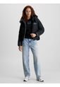 Chaqueta De Plumas Y Poliéster Reciclado Con Gorro Mujer Negro Calvin Klein de Calvin Klein