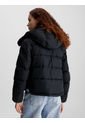 Chaqueta De Plumas Y Poliéster Reciclado Con Gorro Mujer Negro Calvin Klein de Calvin Klein