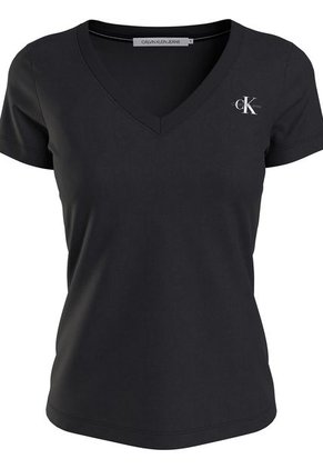 Camiseta De Algodón Negro Calvin Klein