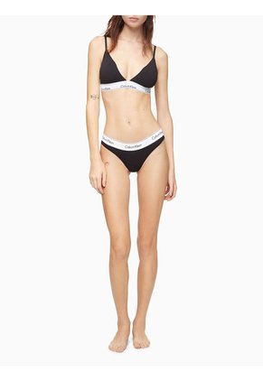 Bralette Negro De Triángulo Para Mujer