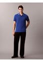 Polo Azul De Piqué Con Ribetes En Contraste Calvin Klein de Calvin Klein