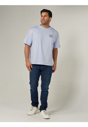 Camiseta Gris Con Gráfico De Monograma Calvin Klein Calvin Klein