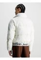 Chaqueta De Plumas Con Logo En Dobladillo Mujer Blanco Calvin Klein de Calvin Klein