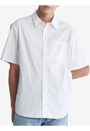 Camisa Blanca Sencilla Y Solida Calvin Klein
