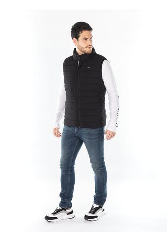 Chaleco Negro Con Cierre De Cremallera Para Hombre Calvin Klein