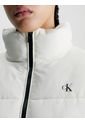 Chaqueta De Plumas Con Logo En Dobladillo Mujer Blanco Calvin Klein de Calvin Klein