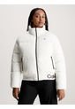 Chaqueta De Plumas Con Logo En Dobladillo Mujer Blanco Calvin Klein de Calvin Klein