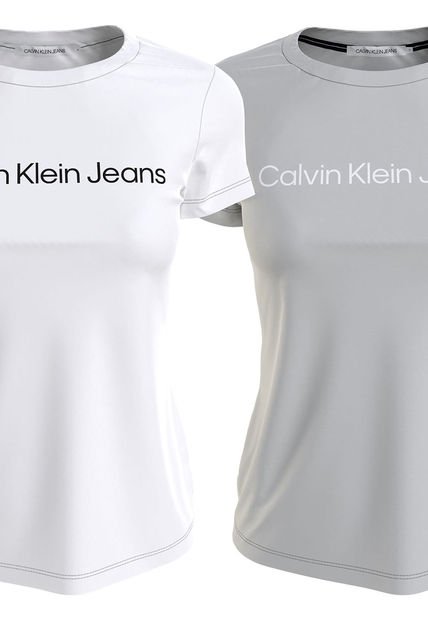 Paquete De 2 Camisetas Slim De Algodón Orgánico Calvin Klein