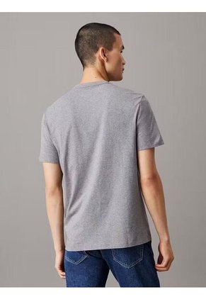 Camiseta Gris Con Monograma Calvin Klein