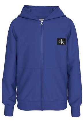 Buzo Azul Con Capota Y Monograma Para Niño Calvin Klein