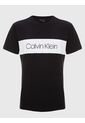 Camiseta Negra Iconic Con Logo En Bloque Calvin Klein de Calvin Klein