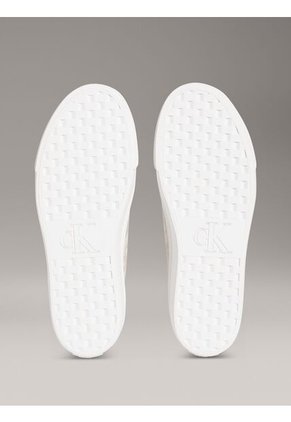 Tenis Beige De Plataforma De Jacquard Con Logo Calvin Klein