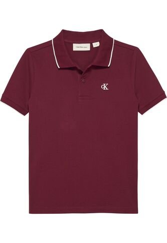Polo Vino Tinto Regular Con Ribetes A Contraste Calvin Klein Calvin Klein