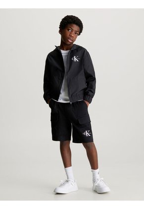 Cortavientos Niño Negro Negro Essential Con Capota Calvin Klein