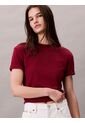 Camiseta Roja Interlock Con Emblema CK Calvin Klein de Calvin Klein