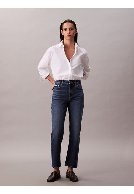 Camisa Blanca Solid Boxy Cropped Calvin Klein