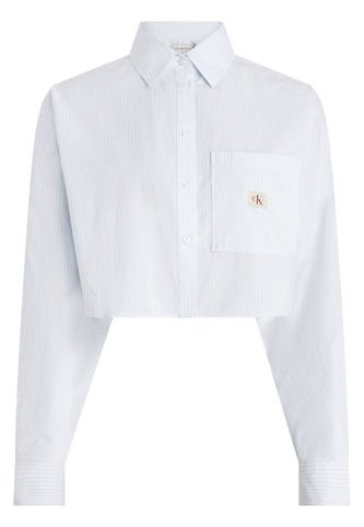 Camisa Blanca Cropped De Popelín De Algodón Calvin Klein Calvin Klein