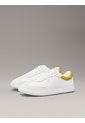 Tenis Blanco De Cuero De Perfil Bajo Calvin Klein de Calvin Klein
