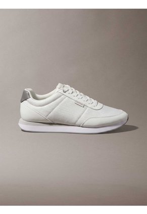 Tenis Blanco Retro Runner Con Estampado De Monograma Calvin Klein