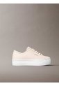 Tenis Beige De Plataforma Con Estampado De Monograma Calvin Klein de Calvin Klein