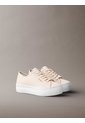 Tenis Beige De Plataforma Con Estampado De Monograma Calvin Klein de Calvin Klein