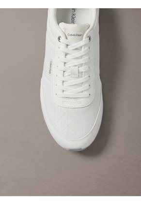 Tenis Blanco Retro Runner Con Estampado De Monograma Calvin Klein