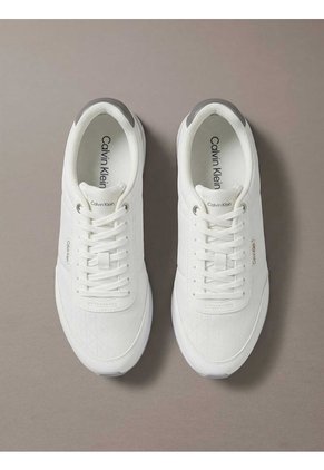 Tenis Blanco Retro Runner Con Estampado De Monograma Calvin Klein