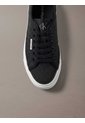 Tenis Negro De Plataforma Con Estampado De Monograma Calvin Klein de Calvin Klein