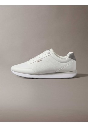Tenis Blanco Retro Runner Con Estampado De Monograma Calvin Klein