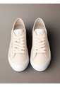Tenis Beige De Plataforma Con Estampado De Monograma Calvin Klein de Calvin Klein