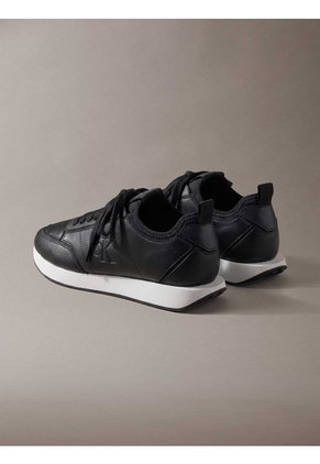 Tenis Negro Retro Runner De Cuero Calvin Klein