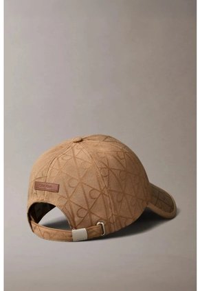 Gorra Beige En Jacquard De Emblema Calvin Klein
