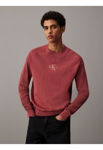 Saco Rojo Tejido Con Monograma Calvin Klein Calvin Klein