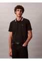 Polo Negro De Piqué Con Ribetes En Contraste Calvin Klein de Calvin Klein