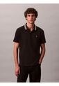 Polo Negro De Piqué Con Ribetes En Contraste Calvin Klein de Calvin Klein