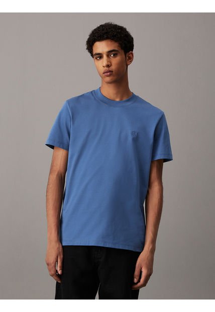 Camiseta Azul De Punto Pesado Calvin Klein