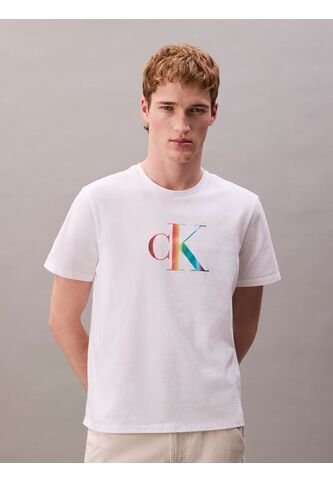 Camiseta Blanca Con Monograma Arcoíris - Pride Calvin Klein Calvin Klein