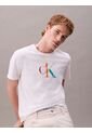 Camiseta Blanca Con Monograma Arcoíris - Pride Calvin Klein de Calvin Klein