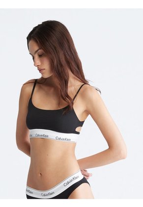 Bralette Con Logo Mujer Negro Calvin Klein