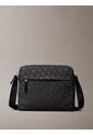 Bolso Negro Cruzado Con Estampado De Monograma Calvin Klein de Calvin Klein