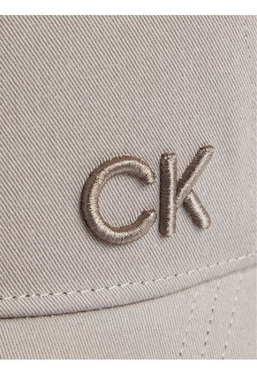 Gorra Gris Con Monograma Bordado Calvin Klein