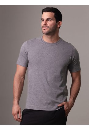 Camiseta Gris Manga Corta Calvin Klein