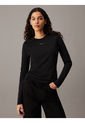 Camiseta Negra Slim De Manga Larga Calvin Klein de Calvin Klein