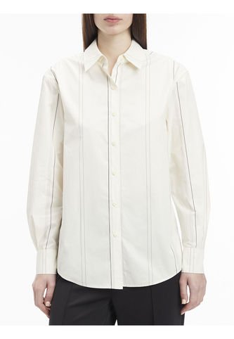 Camisa Blanca De Popelín De Algodón Calvin Klein Calvin Klein
