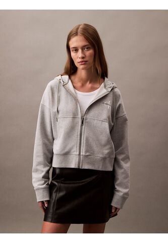 Buzo Gris Con Capota Y Cierre De Cremallera Calvin Klein Calvin Klein
