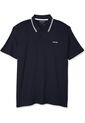 Polo Azul Con Ribete De Algodón Líquido Calvin Klein de Calvin Klein