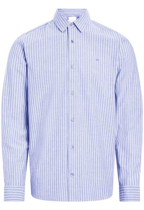 Camisa Azul Chambray Con Rayas Dúo Calvin Klein