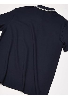 Polo Azul Con Ribete De Algodón Líquido Calvin Klein